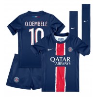 Fotbalové Dres Paris Saint-Germain Ousmane Dembele #10 Dětské Domácí 2024-25 Krátký Rukáv (+ trenýrky)